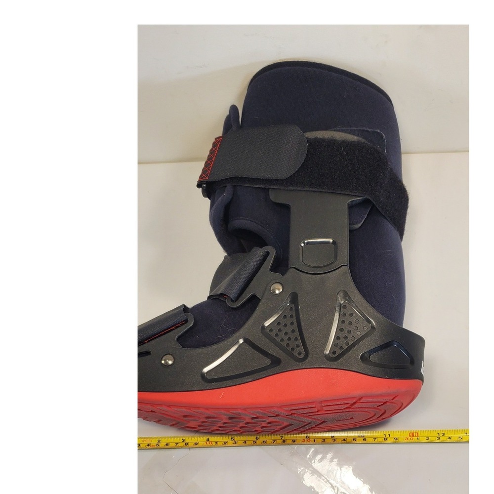 XcelTrax Air Ankle Walker Boot Short Cam Medical Recovery Orthopedic Black Red L - Picture 3 of 9